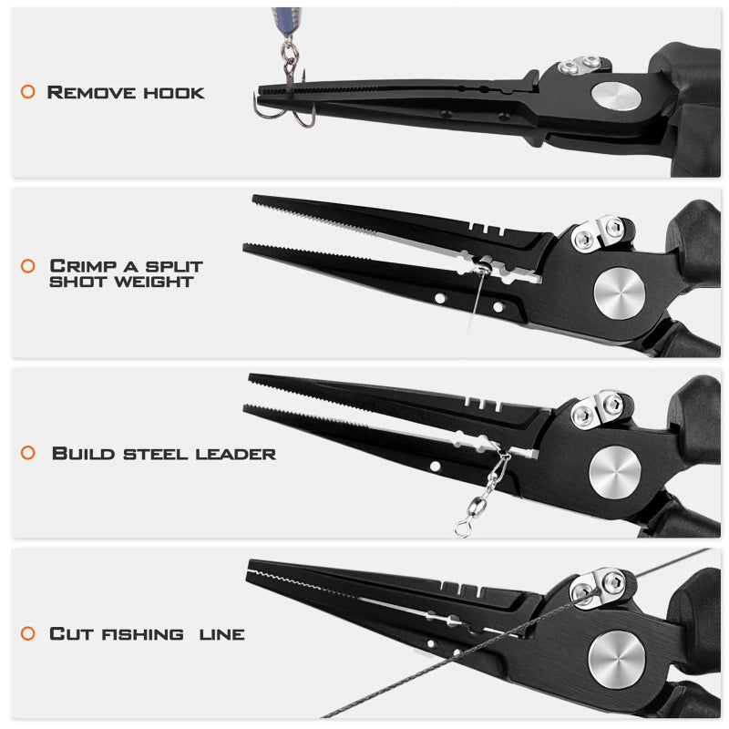 KastKing Speed Demon Pro Fishing Pliers, Straight Nose, 8.5 inch - Image 5